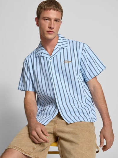 PROHIBITED Relaxed Fit Freizeithemd mit Reverskragen Blau 3