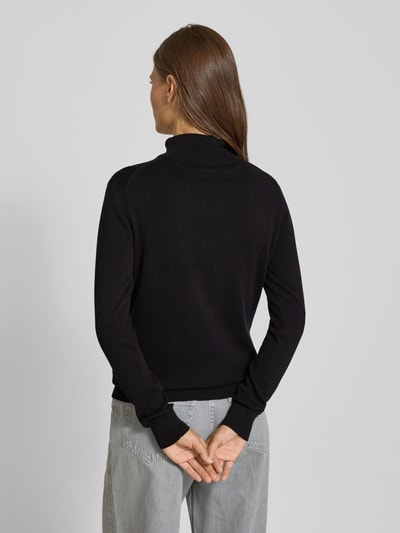 Tom Tailor Regular Fit Rollkragenpullover aus Baumwoll-Viskose-Mix BLACK 5