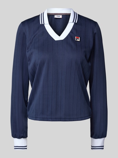 FILA Longsleeve mit Logo-Badge Modell 'LAWE' Dunkelblau 1