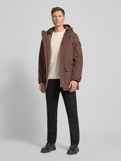 Tom Tailor Regular Fit Parka mit Kapuze Mittelbraun 1
