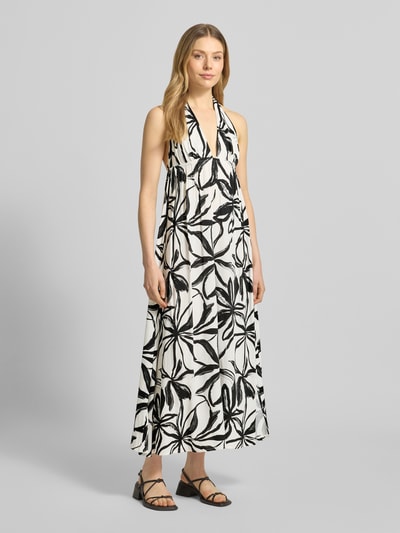 Marc O'Polo A-Linie Strandkleid aus reiner Viskose Modell 'ABSTRACT FLORAL DRESS ' Black 1