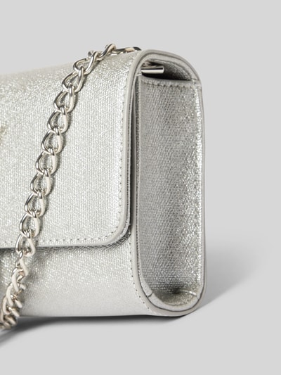 VALENTINO BAGS Crossbody Bag mit Label-Detail Modell 'Divina' Silber 2