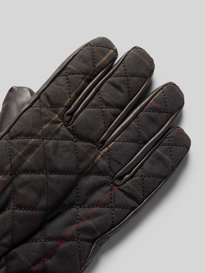 Barbour Handschoenen van echt leer, model 'DARWEN' Kaki - 3