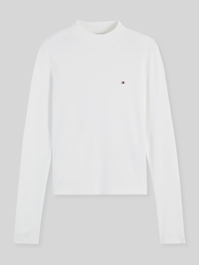 Tommy Hilfiger Slim Fit Langarmshirt aus reiner Baumwolle Ecru 2