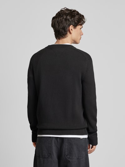 Tommy Jeans Strickpullover mit Logo-Stitching Black 5