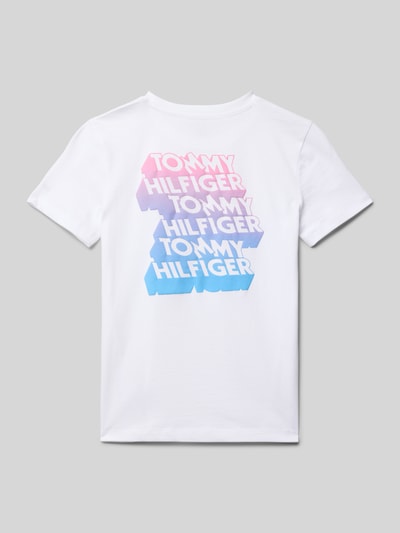 Tommy Hilfiger Teens Regular Fit T-Shirt aus reiner Baumwolle Weiss 3