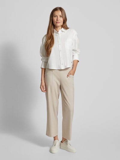 TONI Straight leg stoffen broek in verkorte pasvorm, model 'SUE' Beige - 1