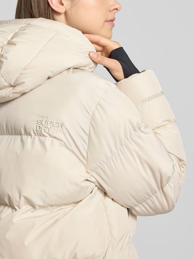 Superdry Gewatteerd jack met blinde ritssluiting en capuchon Offwhite - 3