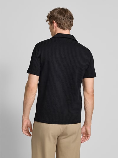 SELECTED HOMME Regular fit poloshirt van katoenmix Zwart - 5