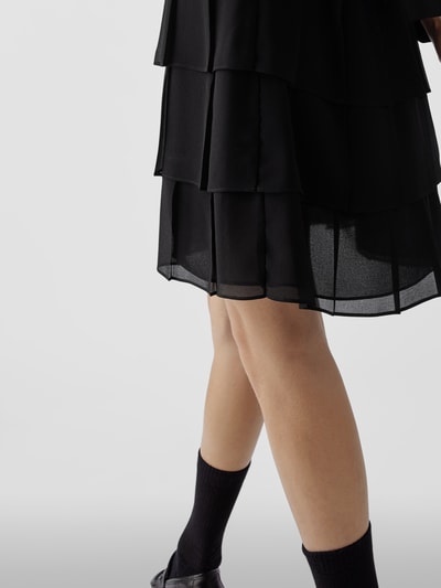 See by Chloé Knielanges Kleid mit Volant Schwarz 6