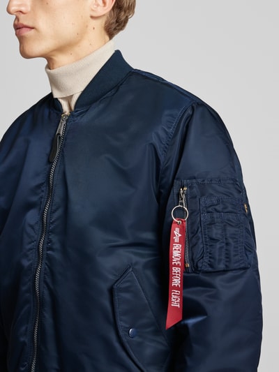 Alpha Industries Bomberjacke mit Stehkragen Dunkelblau 3