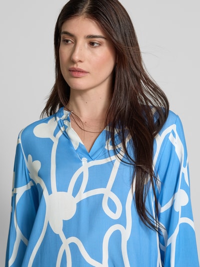 ZABAIONE Regular Fit Bluse mit Tunikakragen Modell 'Jo44a' Ocean 3