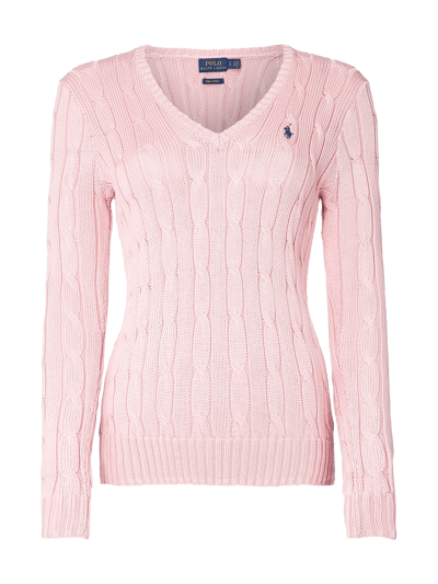 terwijl Hoes Zeehaven Polo Ralph Lauren Pullover mit Zopfmuster (rosa) online kaufen