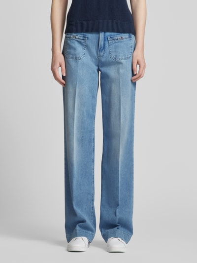 ROSNER Wide Leg Jeans mit Bügelfalten Modell 'Audrey' Hellblau 4