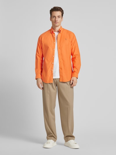 Polo Ralph Lauren Custom Fit Freizeithemd mit Button-Down-Kragen Orange 1