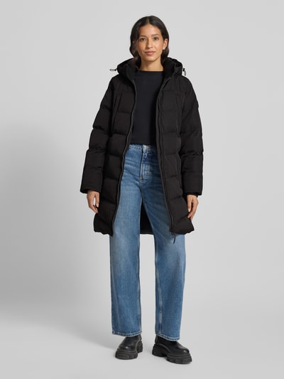 CARS JEANS Kurtka pikowana z zamkiem błyskawicznym dwustronnym model ‘MAYSAY’ Czarny 1