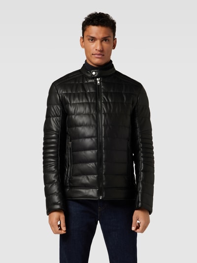 MCNEAL Vegane Lederjacke mit Steppnähten Black 4