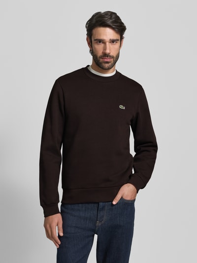 Lacoste Classic Fit Sweatshirt aus Baumwoll-Mix  Dunkelbraun 4