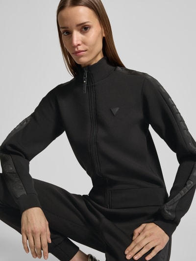 Guess Activewear Sweatjack met opstaande kraag, model 'NEW ALLIE' Zwart - 3