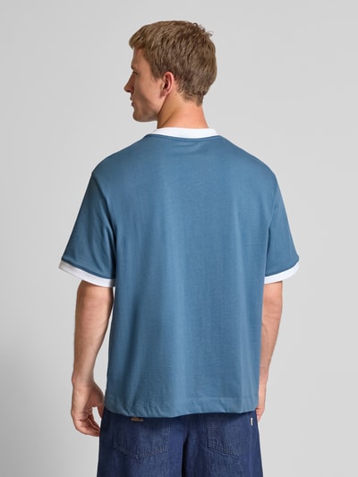 Calvin Klein Jeans T-shirt z nadrukiem z logo Jeansowy niebieski 5