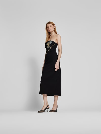 Staud Midikleid in Bandeau-Form Black 1