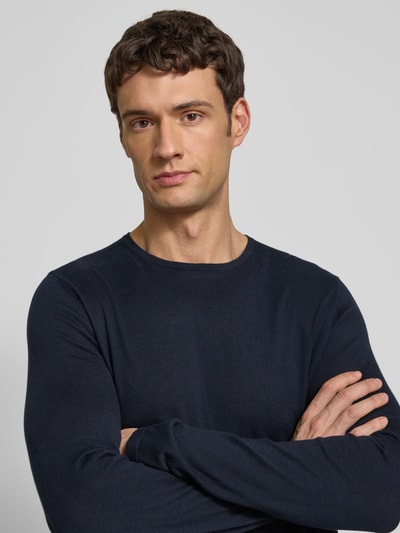 Christian Berg Men Strickpullover mit Rundhalsausschnitt Marine 3