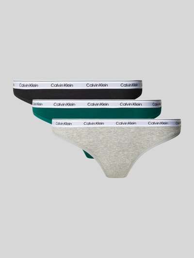 Calvin Klein Underwear String met logostitching, model 'Modern' Groen - 1