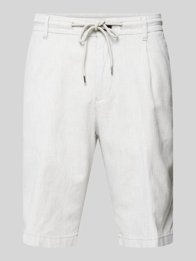 JOOP! Jeans Bermudy o kroju regular fit z wiązanym paskiem model ‘RUBY’ Srebrny 2