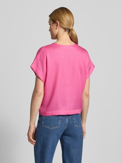 Lanius relaxed fit blouse van puur lyocell Felroze - 5