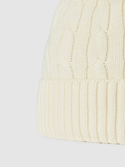 Polo Ralph Lauren Beanie mit Zopfmuster Modell 'HAT' Offwhite 2