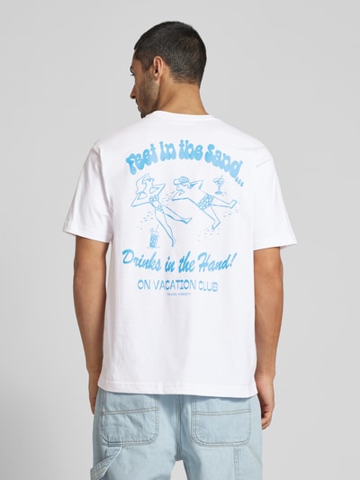 On Vacation T-shirt met ronde hals, model 'Beach Day' Wit - 5