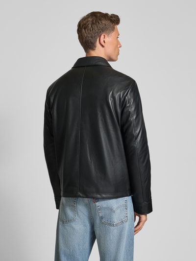 MCNEAL Kurtka z imitacji skóry z zamkiem błyskawicznym Czarny 5