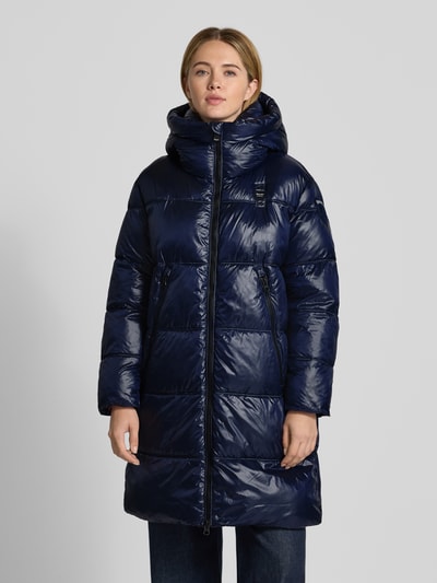 Blauer Usa Steppmantel mit Zweiwege-Reißverschluss Modell 'ARMORY' Dunkelblau 4