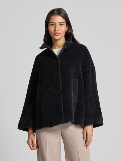 ICONS Cinzia Rocca Jacke aus Schurwoll-Alpaka-Mix mit Stehkragen Black 4