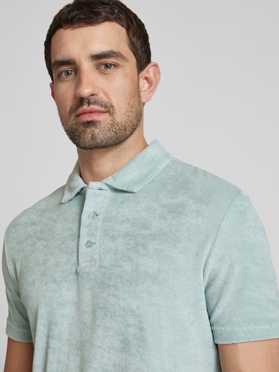 Strellson Poloshirt mit Strukturmuster Modell 'Joseph' Eisblau 3