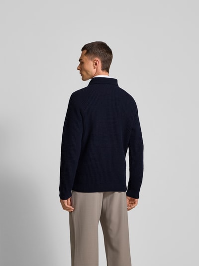 Closed Pullover in Strick-Optik mit Polokragen Dunkelblau 5