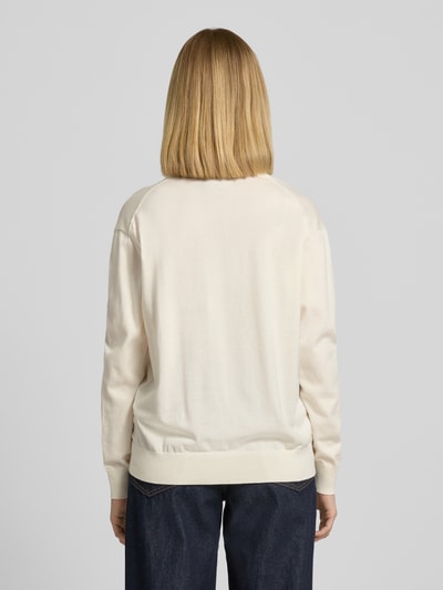 Polo Ralph Lauren Gebreide pullover met logostitching en V-hals Offwhite - 5