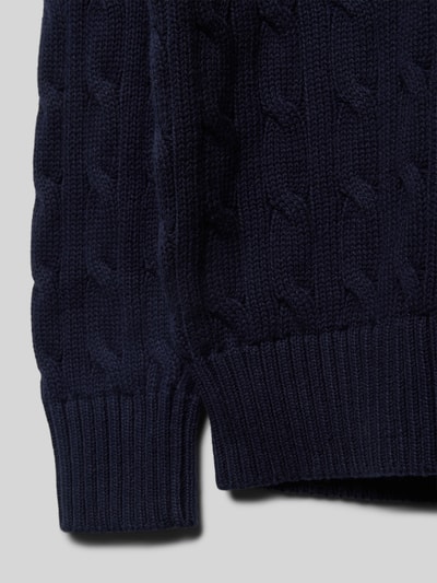 Polo Ralph Lauren Teens Sweter z dzianiny z kołnierzykiem polo Granatowy 2