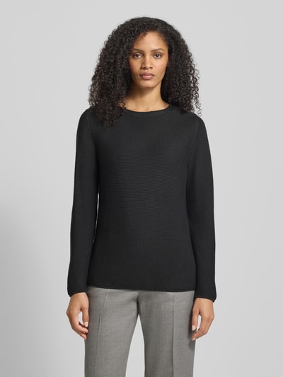 Marc O'Polo Regular Fit Strickpullover aus reiner Baumwolle Dunkelgrau 4