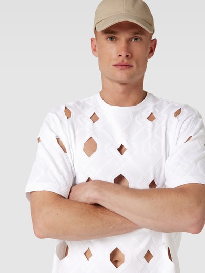 Kochè T-Shirt mit Cut Outs Weiss 3