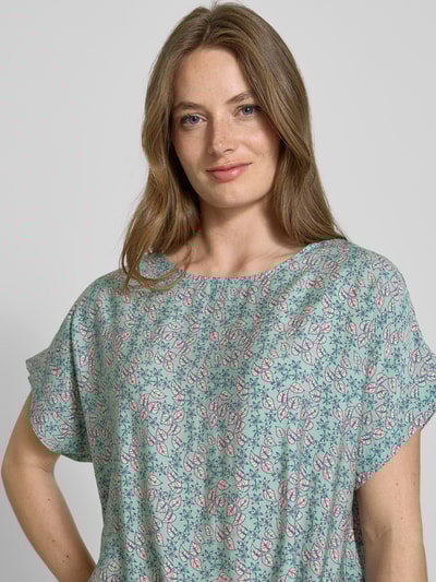 Christian Berg Woman Relaxed Fit Bluse mit Knotendetail Helltuerkis 3