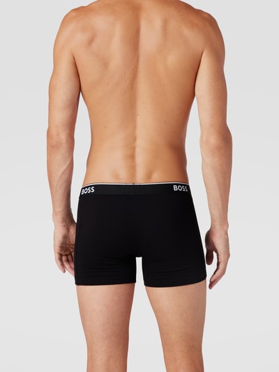 BOSS Boxershort met logo in band in een set van 3 stuks, model 'Power' Donkergrijs - 4