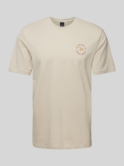 Only & Sons Slim Fit T-Shirt mit Motiv-Print Modell 'BASIC' Beige 2