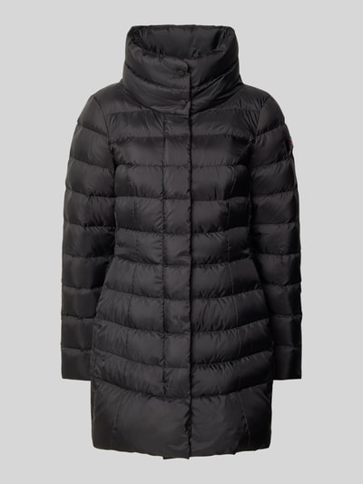 Peuterey Gewatteerde lange jas met opstaande kraag, model 'SOBCHAK' Zwart - 2