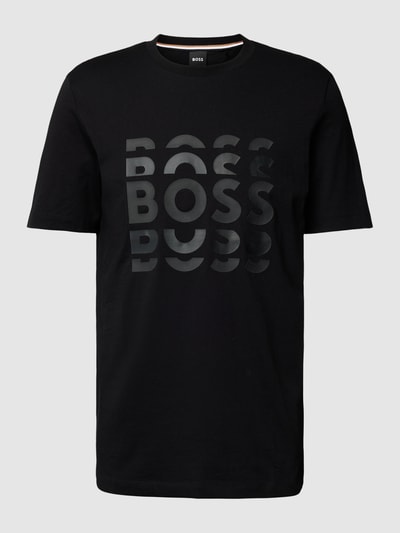 BOSS T-Shirt mit Logo-Print Modell 'Tiburt' Black 2