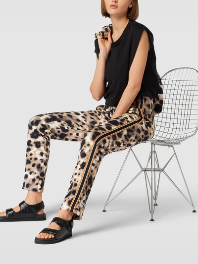 Marc Cain Sweatpants met dierenprint Cognac  - 1