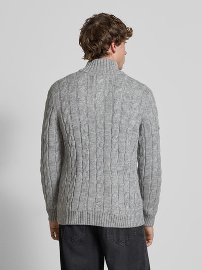 Superdry Strickpullover mit gerippten Abschlüssen Hellgrau 5