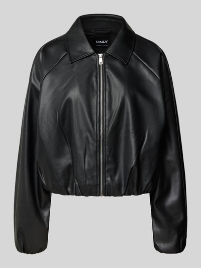 Only Bomberka o kroju regular fit z imitacji skóry model ‘SARAMY’ Czarny 2