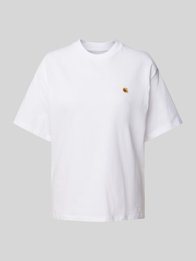 Carhartt Work In Progress T-shirt met logostitching Wit - 2