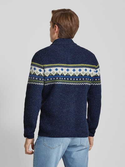 RAGMAN Wollpullover mit gerippten Abschlüssen Marine 5